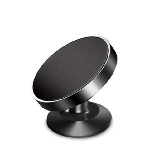 Black Alloy Magnetic Car Phone Holder - Universal Dual Ball Rotating - 1
