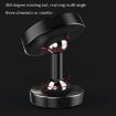 Black Alloy Magnetic Car Phone Holder - Universal Dual Ball Rotating - 5