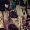 TANERDD TR-D0001 Blue Aluminum Folding Trekking Poles - Short Model - 7