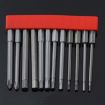 12 PCS Magnetic S2 Alloy Steel Electric Screwdriver Bit Set, Spec: 8 - 1