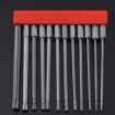12 PCS Magnetic S2 Alloy Steel Electric Screwdriver Bit Set, Spec: 10 - 1