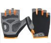 XL Black+Orange Cycling Shock Absorbing Anti-Slip Half-Finger Gloves - 1
