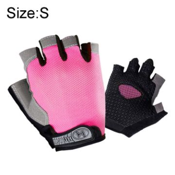 Unisex Fitness Gloves - Gym, Cycling, Yoga, Antiskid, Size S, Pink - 1