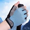 Unisex Fitness Gloves L - Gym, Cycling, Yoga, Breathable, Antiskid, Light Blue - 9
