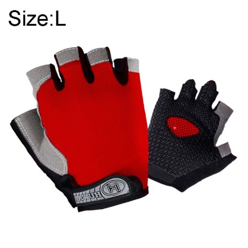 Unisex Fitness Gloves L - Red | Gym, Cycling, Yoga, Weight Lifting - 1
