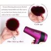 Red Fur Ball Pompon Keychain - Artificial Rabbit Fur Key Ring for Women - 2