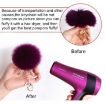 Blue Fur Pom Keychains - Fake Rabbit Fur Ball Keychain - 3