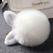 Blue Fur Pom Keychains - Fake Rabbit Fur Ball Keychain - 4