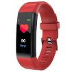 ID115 Plus Smart Bracelet: Heart Rate, Blood Pressure, Pedometer (Red) - 1