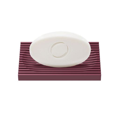 Personalized Red Drop-resistant Soap Box - Double-sided Rubber Design - 1