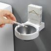 Wall-mounted Split Ashtray - Creative Personality Bathroom Accessory (White) - 1