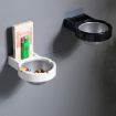 Wall-mounted Split Ashtray - Creative Black Bathroom Accessory - 8