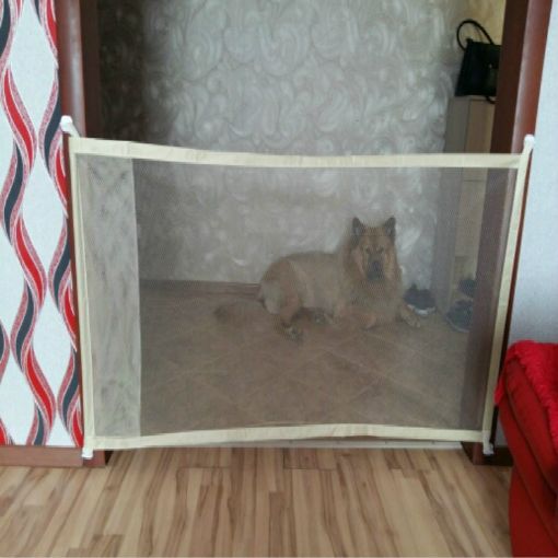 Portable Folding Pet Fence - Magic Safety Gate for Dogs & Cats, 180x72cm - 1