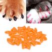 Silicone Cat Nail Caps - 20 PCS XS Orange - Soft Pet Claw Protectors - 1