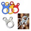 Camping Tent Cord Rope Fastener Carabiner Hook Hanger 10 PCS Blue - 1