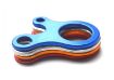 Camping Tent Cord Rope Fastener Carabiner Hook Hanger 10 PCS Blue - 4