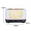 3D Simulation Flame Incense Humidifier - White, US Plug - 3