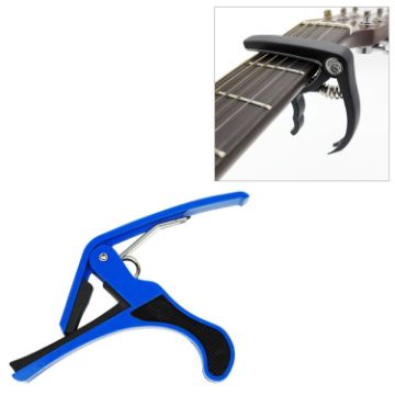 Blue Plastic Guitar Capo for 6 String Acoustic & Electric Guitars - 1
