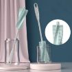 Silicone Baby Bottle Cleaning Brush 360 Rotating Long Handle (Blue) - 3