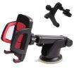 3 in 1 Red Car Phone Holder - Air Outlet & Suction Cup Mount - 2