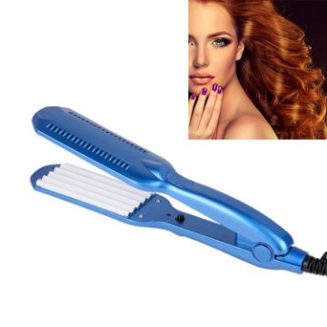 220V Professional Ceramic Corrugated Curling Iron - Blue - 1