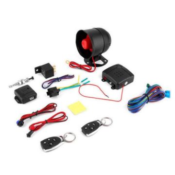 8pcs Car Alarm Set with Remote Control and Alarm Horn - 1