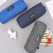 6 PCS Dark Blue Oxford Cloth Pencil Case - Student Portable Pencil Bag - 6
