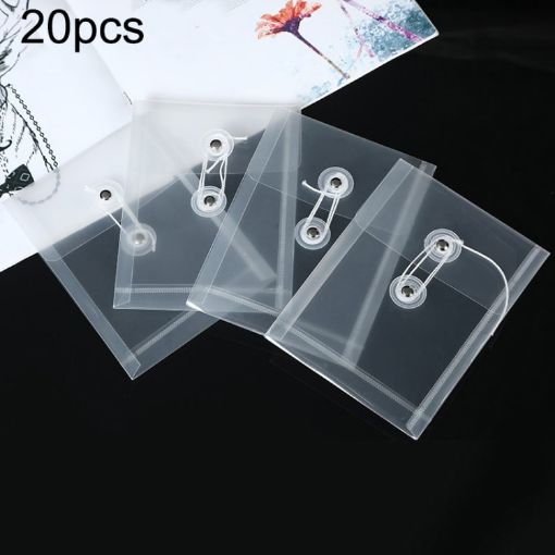 A6 Wire-Wound Transparent File Bag - 20 PCS Waterproof Storage Bag - 1