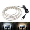 USB Power SMD 2835 Epoxy LED Strip Light 1m White for TV Decor - 1