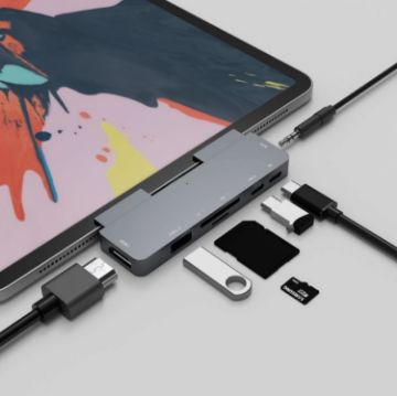 iPad Pro Multifunctional HUB: USB3.0, HDMI, PD, Type-C, SD/TF, 3.5mm - 1