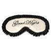 Beige Imitation Silk Satin Personalized Travel Sleep Mask Eye Cover - 2