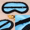 Beige Imitation Silk Satin Personalized Travel Sleep Mask Eye Cover - 5