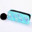 Reversible Sequin Pencil Case - Magic Blue+Purple, Big School Supplies Gift - 2