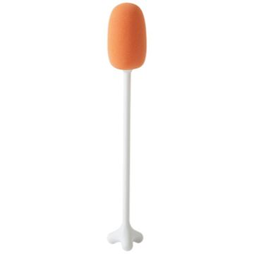 Long Handle Vertical Cup Brush for Baby Bottles, 29cm, White - 1
