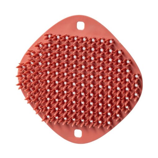 2 PCS Silicone Cleaning Brush - Non-Oily Kitchen Scouring Pad (Red) - 1