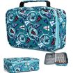 Large-Capacity Green Geometry Frosted Zipper Pencil Case - 2