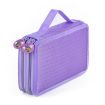 Square Two-Layer 35-Hole Sketch Colorful Stationery Bag - Purple - 1