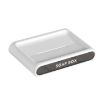 Wall-Mounted Double-Layer Drain Soap Box, Transparent Gray, No Perforation - 1