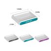 Wall-Mounted Double-Layer Drain Soap Box, Transparent Gray, No Perforation - 2