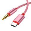 4 PCS Pink 3.5mm to Type-C Audio Cable Microphone Adapter for Phone - 2