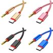 4 PCS Pink 3.5mm to Type-C Audio Cable Microphone Adapter for Phone - 3