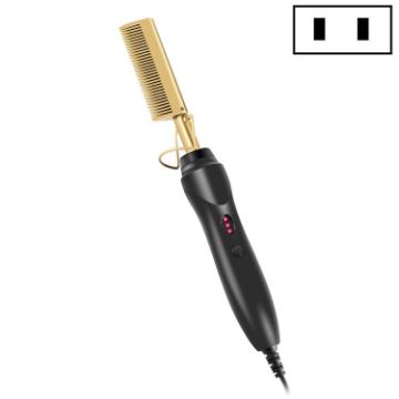 Multifunctional Electric Perm Comb - Dry/Wet Use, Curly/Straight, US Plug - 1