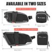 WEST BIKING Waterproof Bicycle Tail Bag - Large Saddle Bag (Black Gray) - 3