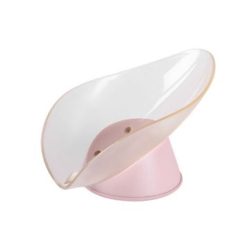 Light Pink Toilet Drain Soap Box - No Perforation Shelf - 1
