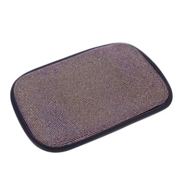 Black Car Diamond Armrest Box Cushion - Non-Slip, Personalized Decor - 1