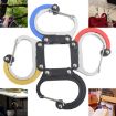 Blue Aluminum Alloy D-Type Carabiner - Multifunctional Quick-Hanging Buckle - 7