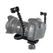 Dual Arm Hot Shoe Flash Bracket Mount Holder - Flexible Design - 7