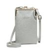 Gray H2107 Ladies Mobile Phone Shoulder Bag Pebbled Zipper Wallet - 1