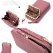 Gray H2107 Ladies Mobile Phone Shoulder Bag Pebbled Zipper Wallet - 7