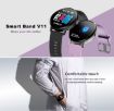 V11 Smartwatch Pink - Heart Rate & Blood Pressure Monitor for Android/iOS - 6